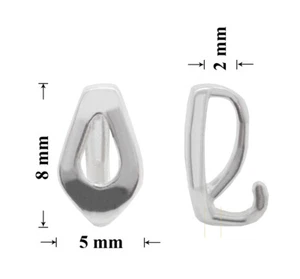 Sterling Silber Schleife Schieberegler Verbinder Ohne Clip 8x5mm - Bild 1 von 1
