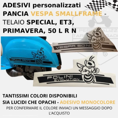 ADESIVI personalizz Pancia 50 SPECIAL R L N PRIMAVERA ET3 VESPA STICKER piaggio - Immagine 1 di 3