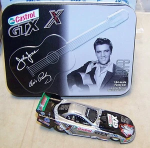 1:64 ACTION 2002 JOHN FORCE CASTROL GTX ELVIS 25TH ANNIVERSARY FUNNY CAR IN TIN - Picture 1 of 8