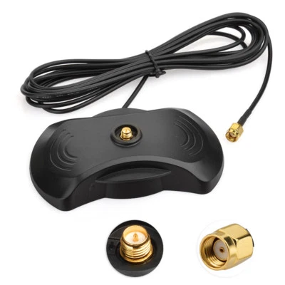 Antenna Magnetic Mount Base with RP-SMA 3m Cable for WiFi/3G/4G Booster Antenna - Image 1 of 4