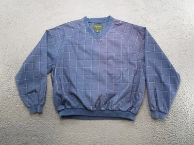 Dockers Golf Plaid Pullover Windbreaker Jacket Men's Size L Nylon VTG Y2K Read - Image 1 of 4