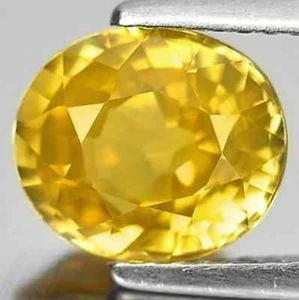 3.13 cts Natural Oval-cut Yellow VS1 Zircon (Cambodia) - Picture 1 of 2