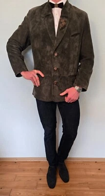 Meindl Leder Wildleder Janker Jacke Loden Sakko Gr. 50 Hirsch Knöpfe - Bild 1 von 4