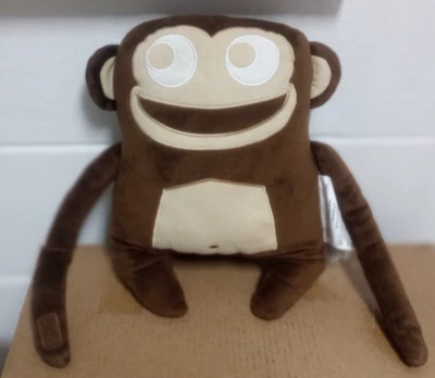 Almohada de cama decorativa de mono de felpa de peluche 13 1/2" x 15" NUEVA Foto 1 de 4