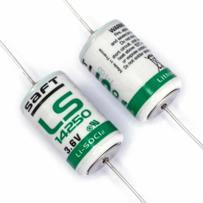 Batería de litio SAFT 1/2 AA LS14250СNA 3,6V 1,2 Ah salidas de cable axial - Imagen 1 de 4