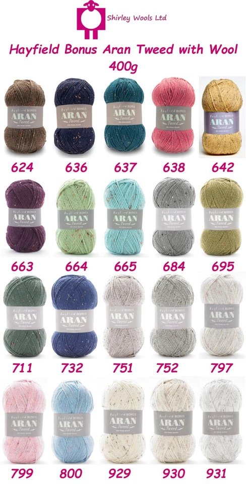Hayfield Bonus Aran Tweed 400g - RRP £15.70 - Our Price £13.50 - Image 1 of 1
