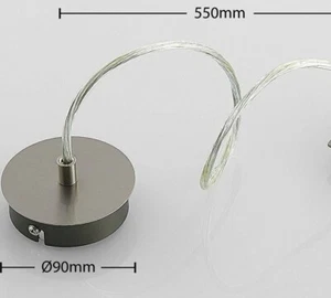 Metall Lampen Kabel Abhängung Affenschaukel Decken Baldachin Nickel Grau Kabel - Bild 1 von 8