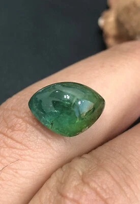 Cabujón turmalina color verde azulado de 9,20 quilates 😍 Foto 1 de 4