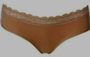 Felina Super Stretchy Bikini Lace Trim Panties , Beige , Medium - Picture 1 of 3