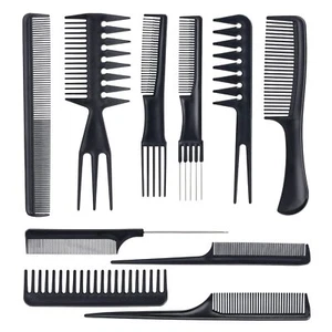 10 Pcs Hair Styling Comb Set Professional Hair Stylist Variety Pack for Salon - Picture 1 of 6