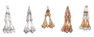 Dangles Tassel Latkan Saree Blouse Dupatta Dress Suit Stitch Asian Indian Blouse - Picture 1 of 6