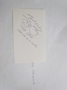 George Theodore signed Index Card 2