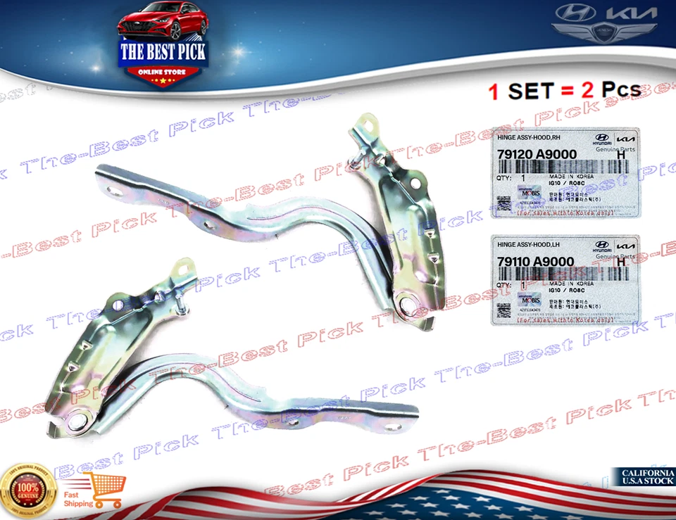 ⭐GENUINO⭐ JUEGO DE 2 BISAGRAS CAPÓ IZQUIERDA + DERECHA PARA KIA SEDONA 2015-2020 Foto 1 de 1