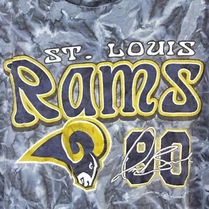 Maglia vintage St. Louis Rams NFL Isaac Bruce #80 tie dye uomo XL 2000 calcio - Foto 1 di 12