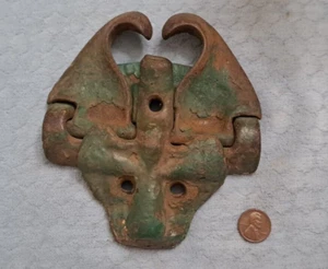 Gate Latch Cat Face Green Paint Early - Picture 1 of 4