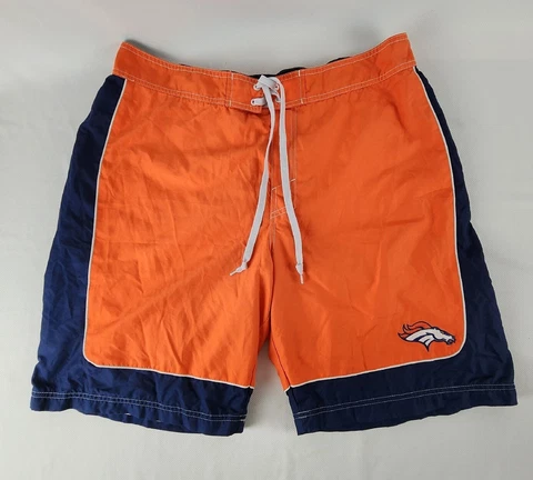 Denver Broncos NFL Football Mens XXL Sportswear Board Short Swim Orange Logo Cover