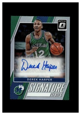 2017-18 Donruss Optic Signature Series Holo Autograph Derek Harper Mavericks - Image 1 of 2