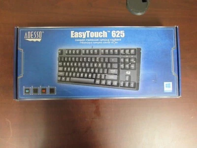 NEW ADESSO EASY TOUCH 625 COMPACT MECHANICAL GAMING KEYBOARD (31B) - Image 1 of 2