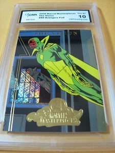 THE VISION 2008 MARVEL MASTERPIECES AVENGERS FOIL # A8 GRADED 10  L@@@K - Picture 1 of 1