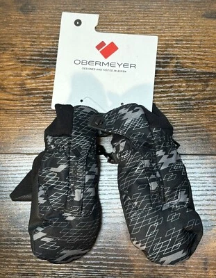 Obermeyer Thumbs Up Mittens Black Kids Sizes Winter Cold New