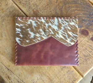 Leder Damen Clutch, Handarbeit Geldbörse, minimalistischer Umschlag Stil, Damen Geldbörse - Bild 1 von 7