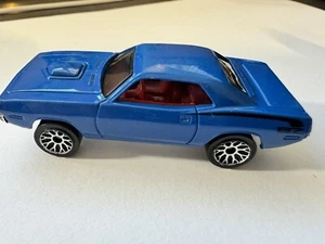 Matchbox 1970 Plymouth Cuda 2003 azul con interior rojo suelto  - Imagen 1 de 8