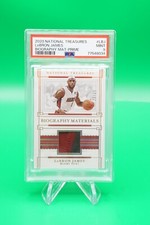 2020-21 National Treasures Biography Materials Prime /25 LeBron James PSA 9 R662