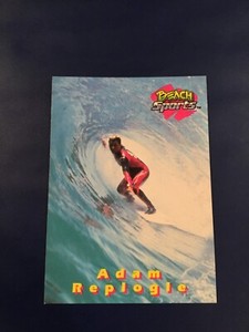 1992 Beach Sports # 67 ADAM REPLOGLE Surfing Collector Card Nice Look !