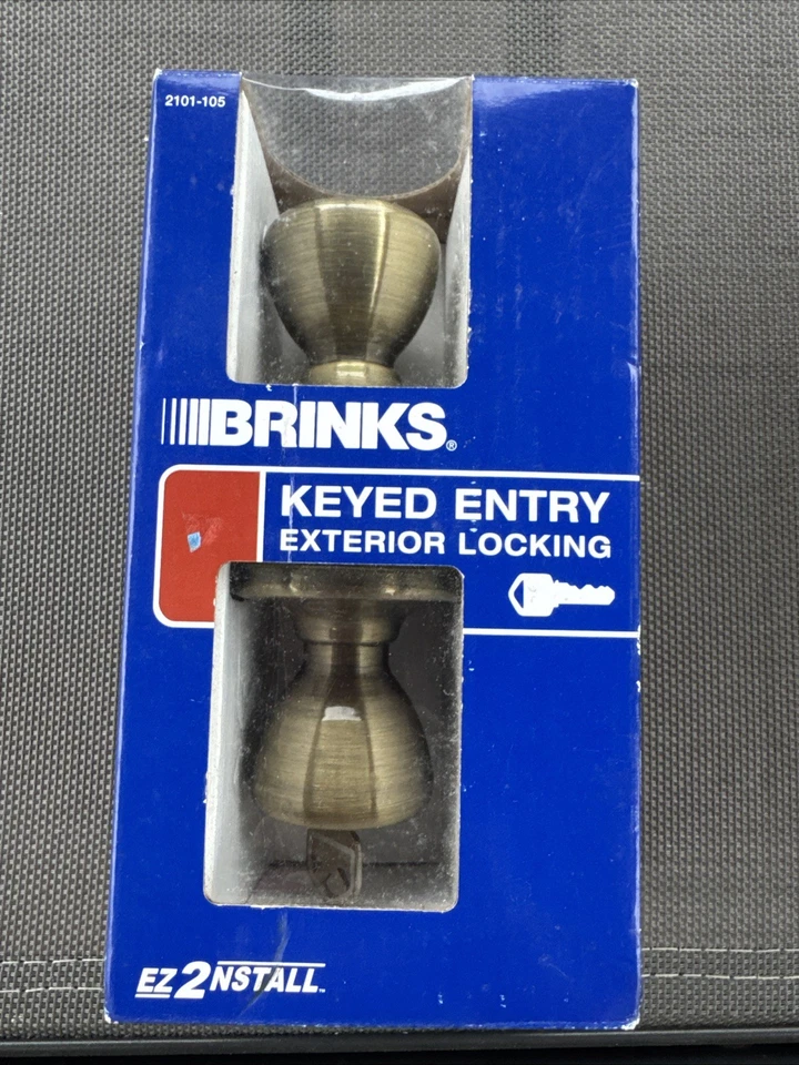 Brinks Keyed Entry Door Tulip Knob 2101-105 Polished Brass