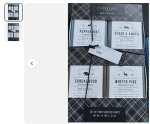 Set of 4 Castelbel Men's Triple Milled Fragranced Bar Soaps 400g ~ 14oz Gift Set - Picture 1 of 3