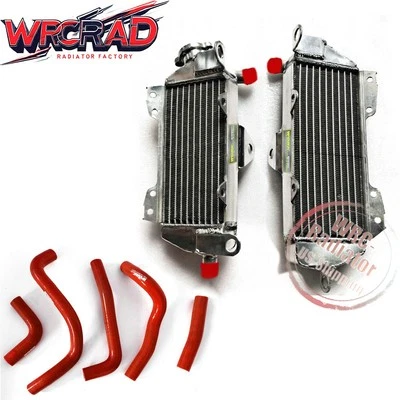 Radiador + Manguera de silicona roja para Kawasaki KDX200 1995-2006/KDX220R 1997-2005 L&R Foto 1 de 4