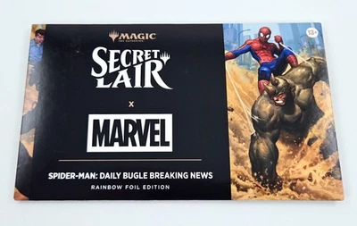MTG Secret Lair x Marvel's Spider-Man:  Daily Bugle Breaking News Rainbow Foil - Image 1 of 4