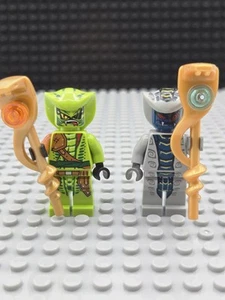 LEGO Ninjago LASHA & Rattla Serpentine Snake Minifigure njo206 njo033 W/weapons - Picture 1 of 2