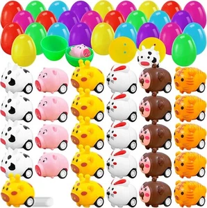 30 Pack Easter Eggs with Toys Inside,Easter Filled Animal Pull... - Picture 1 of 7