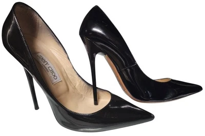 Zapatos de tacón de aguja Jimmy Choo Anouk 120 charol negro talla EU 39 Foto 1 de 4