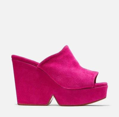 Robert Clergerie - Dolcy - розовый замшевый платформе на танкетке (США 7,5) - Изображение 1 из 3