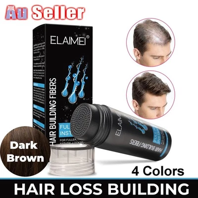Fiber Dark Brown Hair Loss Building Fibers Keratin Thicker Concealer Alopecia - image 1 of 4