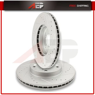 2 * Rotores de freno de disco perforados delanteros para Acura ILX 2014-2015 Honda Accord 98-12 Foto 1 de 4