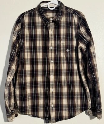 RARA LRG Tejidos Levantados Grupo de Investigación Camisa Para Hombre L Grande Tostado Púrpura Blanco Larga Foto 1 de 4