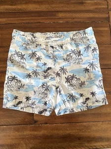 Janie & Jack Boys Swim Trucks Sz 5 Tropical Trees Palm Mesh Brief Drawstring - Picture 1 of 4