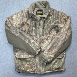 Cabela 4most Hunting Jacket Mens Medium Mossy Oak Camo Hood Insulated Parka Wool - Picture 1 of 10