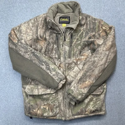 Cabela 4most Hunting Jacket Mens Medium Mossy Oak Camo Hood Insulated Parka Wool - Image 1 of 4