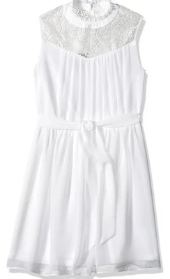 Mini vestido branco sem mangas AMY BYER - Meninas 7 - Imagem 1 de 4