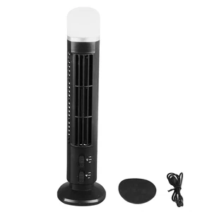 Bladeless Tower Desk Fan – Quiet USB Cooling Fan with Light for Home & Office - Picture 1 of 7