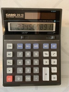 Casio DS-10 Electronic Desk Calculator - Solar Powered - 10 Digit - VGC - Picture 1 of 4