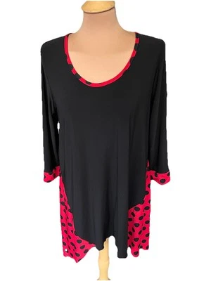 Túnica para mujer Sole Dione Studio de colección talla XL negra y roja elástica Minnie Lady Bug Foto 1 de 4