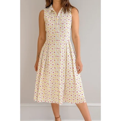 Maison Jules Womens Popsicle Print Button Down Shirt Dress Large - Image 1 of 4