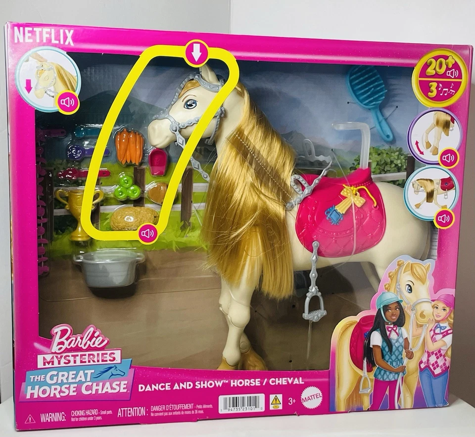 Barbie Misterios El Gran Caballo Persecución Juguete Caballo Con Sonidos y Música Nuevo Precintado Foto 1 de 4