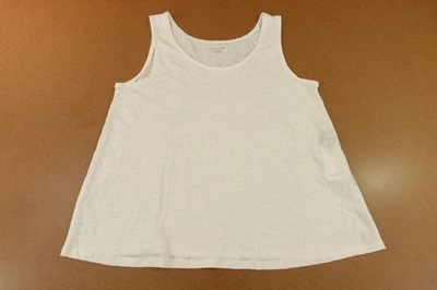 Camiseta sin mangas Eileen Fisher para mujer mediana blanca de lino sin mangas cuello redondo nueva con etiquetas Foto 1 de 4