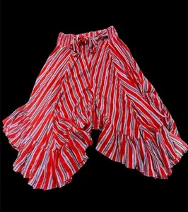 Red White Blue Striped City Chic Skirt Flowy Size XS/14 Elastic Tie Waist NWTs - Picture 1 of 9